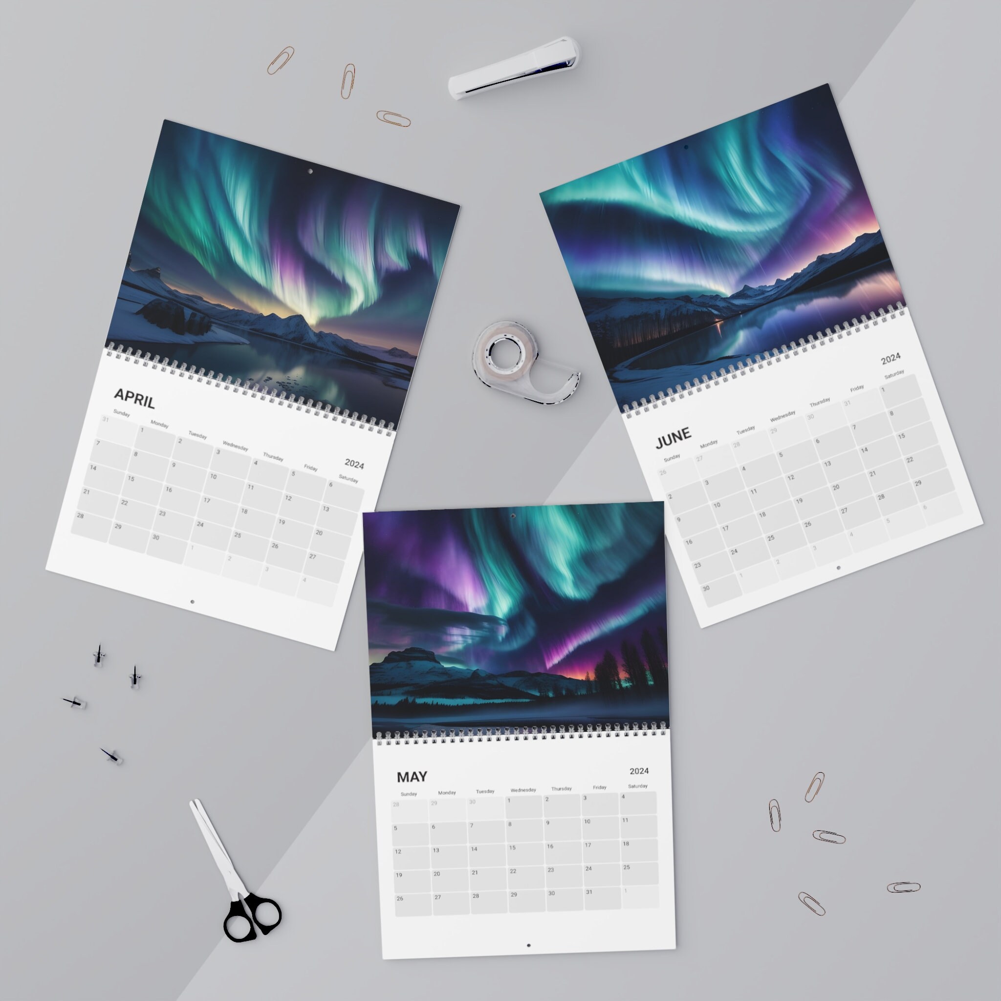 Northern Lights Calendar (2025), Aurora Borealis Calendar 2025, New