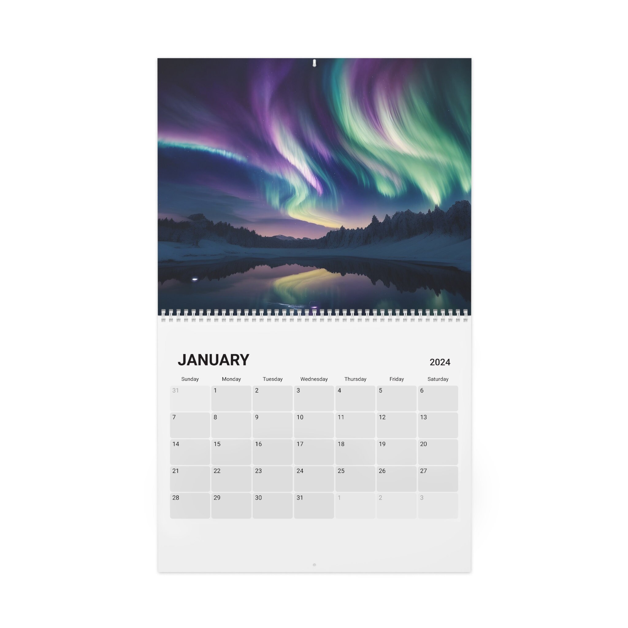 Northern Lights Calendar (2024), Aurora Borealis Calendar 2024, New