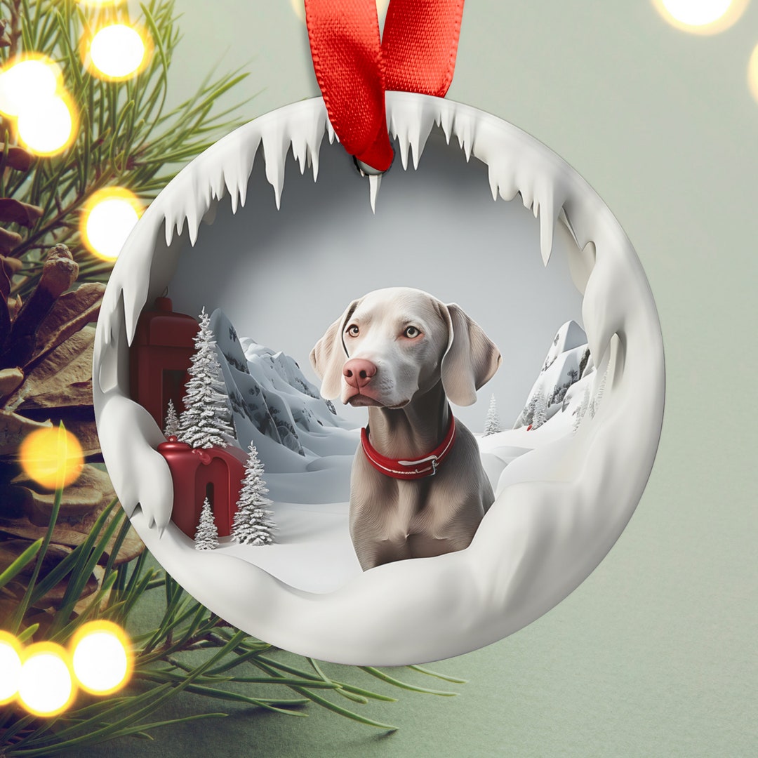 Weimaraner Christmas Decor Weimaraner Christmas Ornament Dog Etsy