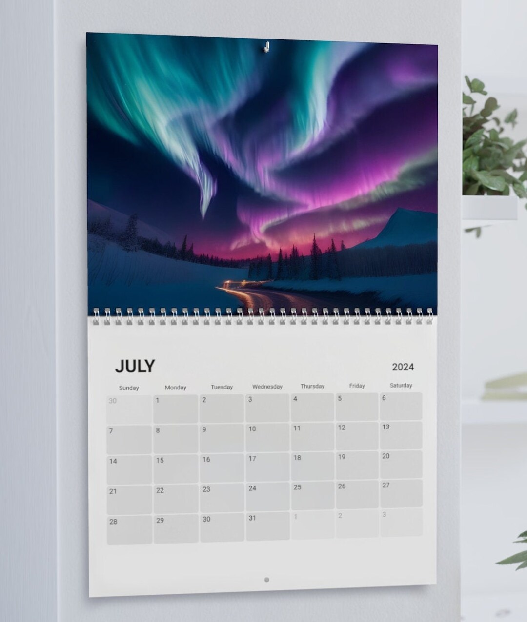 Northern Lights Calendar 2024, Aurora Borealis Calendar 2024, New Year