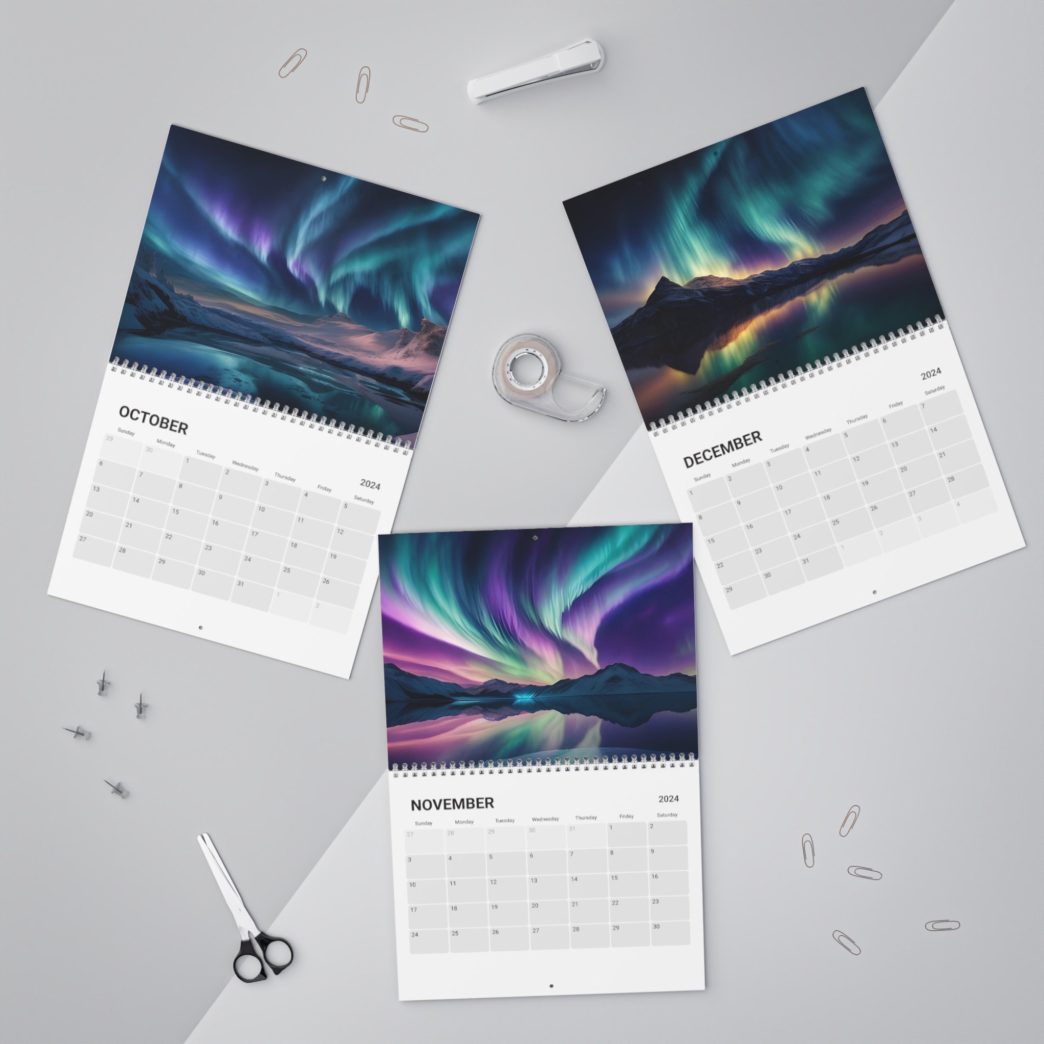 Northern Lights Calendar (2025), Aurora Borealis Calendar 2025, New