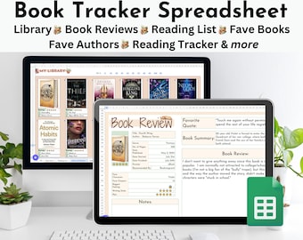 Reading Tracker Spreadsheet Google Sheets Digital Library Book Tracker ...