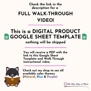 Reading Tracker Google Sheets Digital Library Book Tracker Book Review ...