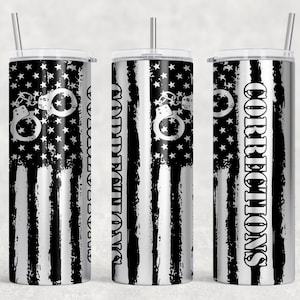 Corrections officer FAUX laser 20oz skinny SUBLIMATION wrap, Tumbler Digital Download Seamless Design, PNG, department of corrections