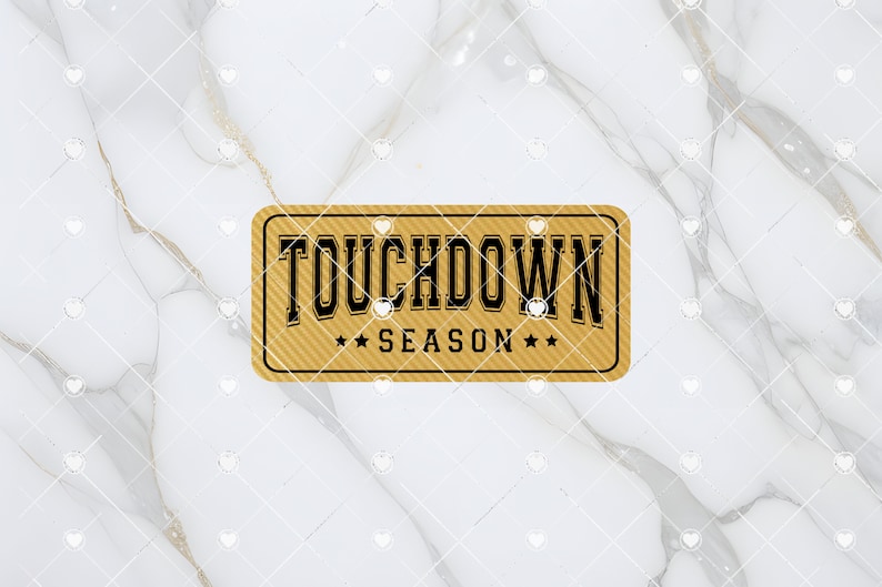Touchdown Season Football Frame SVG, Laser Engraved Leather Patch ...