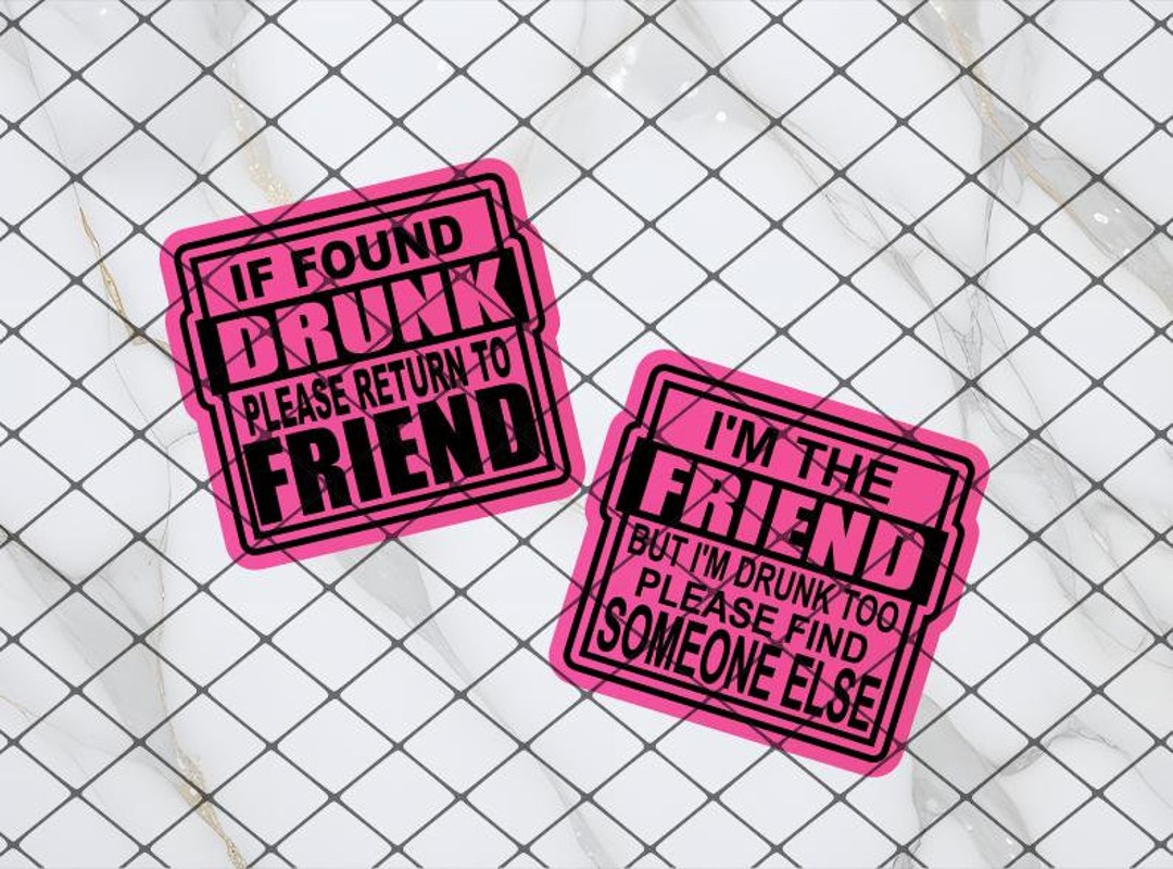 If Found Drunk Best Friend Hat Patches SVG, Laser Engraved Leather ...