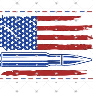 Amerikansk flaggkula med nödtryck SVG, lasergraverad läderlappdesign, digital nedladdning, akrylröd vit blå, skjutvapen, andra tillägget