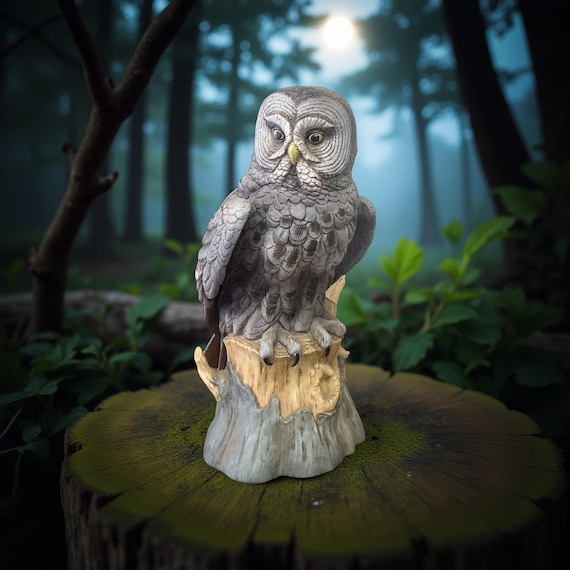 Vintage 1985 Foss Co Ski Country Great Gray Owl Decanter 750 Ml
