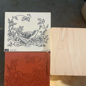 Carimbo de pássaro Avian Toile da Stampin' Up! 2002 – NIB, vintage aposentado