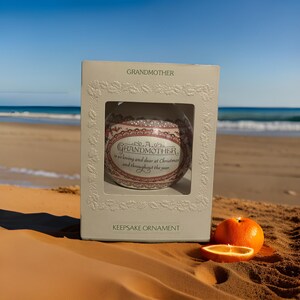 Hallmark Unbreakable Satin Ornament Grandmother dated 1981, (New, Unused, Still in Box, Box shows normal wear for it's age)