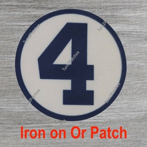 Lou Gehrig #4 Patch ALS Speech Anniversary Baseball Jersey Iron On Yankees