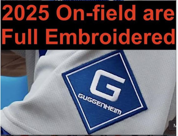 Guggenheim Patch Ad Patch Los Angeles Dodgers Baseball Jersey