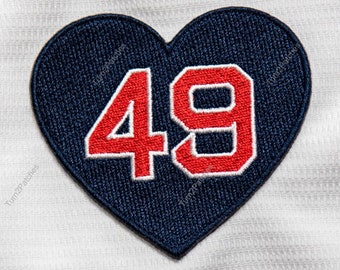 Tim Wakefield #49 Memorial Patch 2024 Boston Red Sox  - Baseball Jersey Memorial Heart Patch Iron On