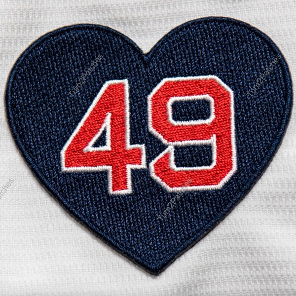 Tim Wakefield #49 Memorial Patch 2024 Boston Red Sox  - Baseball Jersey Memorial Heart Patch Iron On