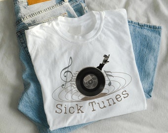Music lover T-shirt - Sick Tunes | Music Lovers | Guitar T-shirts | Perfect Gift for music | Gift for Girlfriend