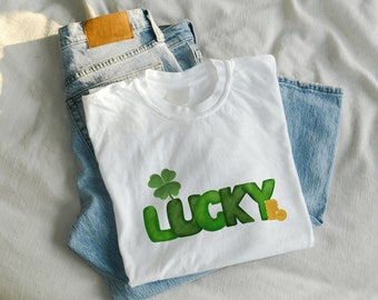 St Patrick's Day Lucky Charm Shirt, Four Leaf Clover T-shirt, St Paddy's Day Outfit, 4 Leaf Clover, Unisex Shamrock Tee, Irish Holiday Gifts