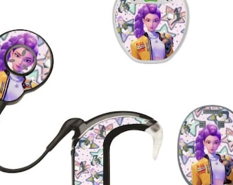 Pegatinas de implantes cocleares de K-pop Demon Slayer, Anime: Nucleus, Osia, Sonnet, Kanso 2/3