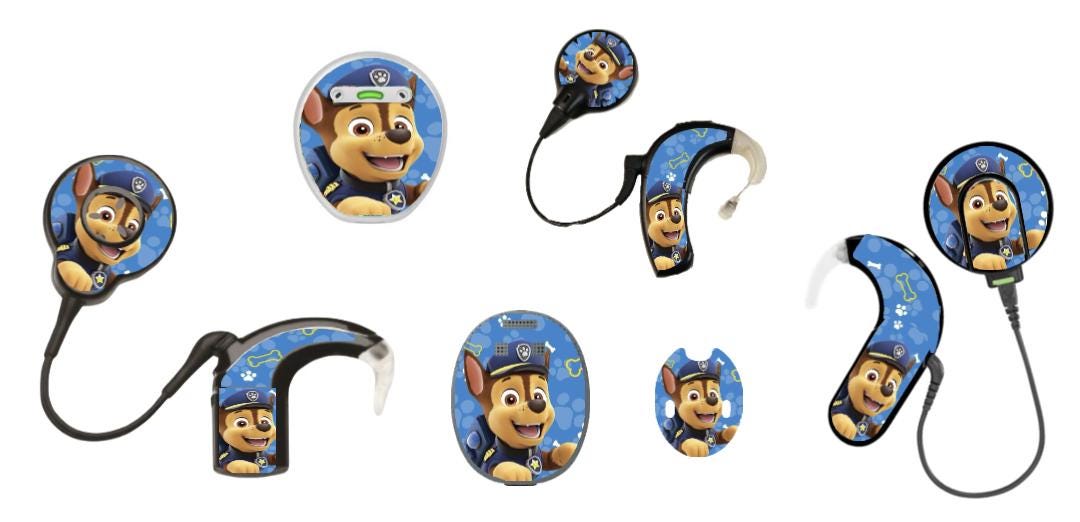 Rescue Pup Team Cochlear Stickers, Police - Etsy