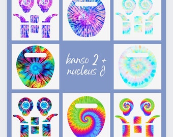 Tie-dye Cochlear Implant Skins for Kanso + Kanso 2 + Nucleus 8 + Nucleus 7 + Osia 2, Sonnet 2, AB Marvel, stickers