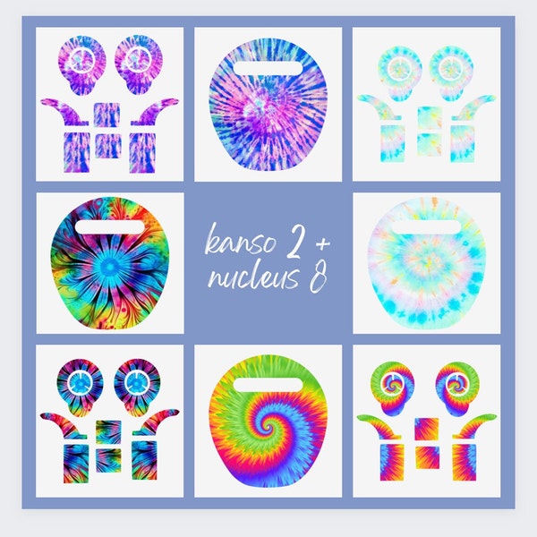 Tie-dye Cochlear Implant Skins for Kanso + Kanso 2 + Nucleus 8 + Nucleus 7 + Osia 2, Sonnet 2, AB Marvel, stickers