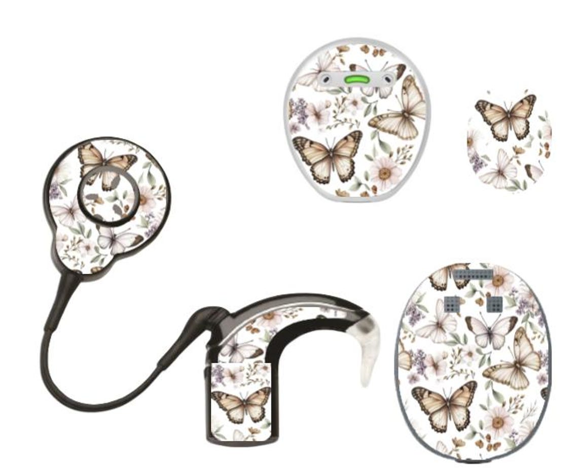 Floral Cochlear Implant Stickers: Fashion Skins for Nucleus, Osia ...