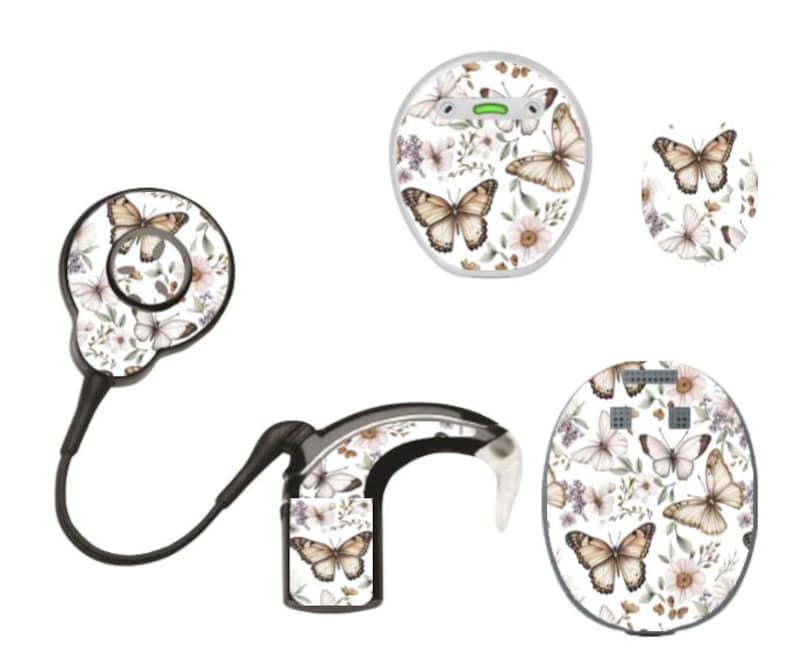 Floral Cochlear Implant Stickers: Fashion Skins for Nucleus, Osia ...