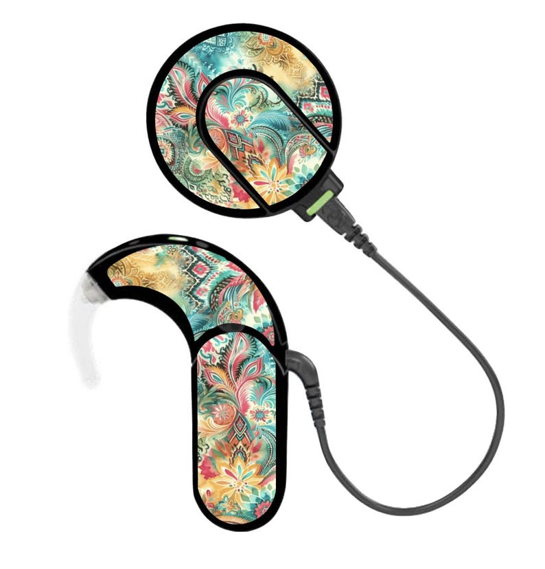 Floral Cochlear Implant Stickers: Fashion Skins for Nucleus, Osia ...