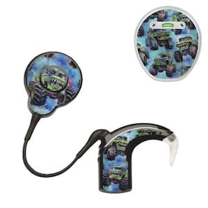 Monster Trucks, Tractor, Farm, Cars, Boys, Cochlear Implant Stickers: Racing Car Skins for Nucleus, Osia, Sonnet