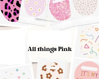 Pink/Girly Cochlear Implant Skins, sparkle, stickers, glitter