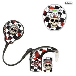 Boy Halloween, Skull, Skateboarding, Cochlear Implant Stickers: Nucleus, Osia, Sonnet