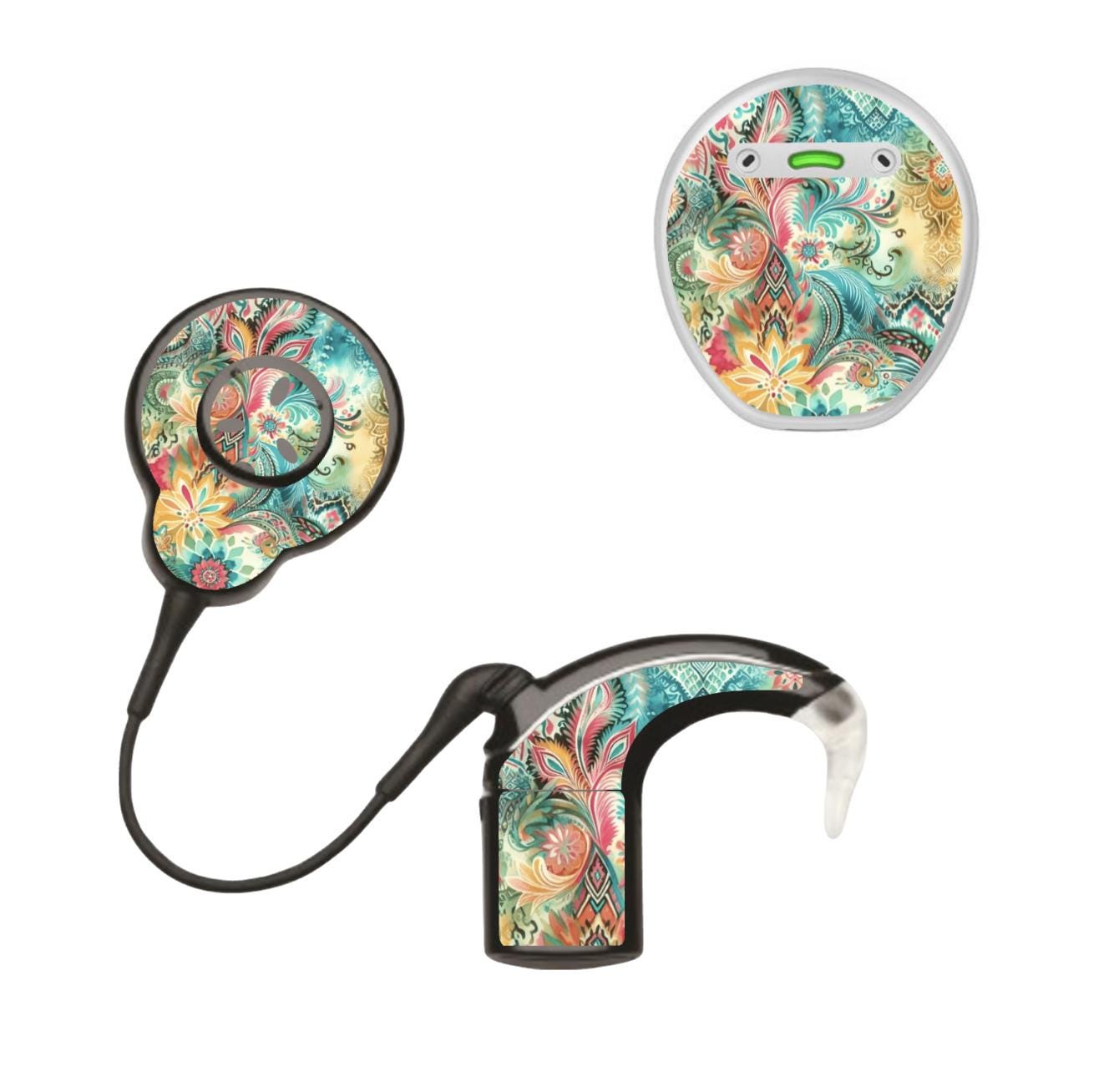 Floral Cochlear Implant Stickers: Fashion Skins for Nucleus, Osia ...