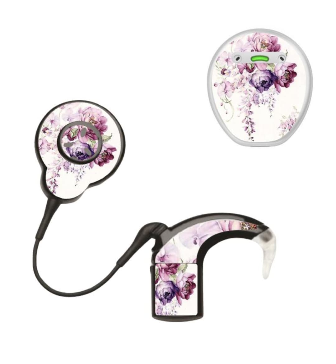 Floral Cochlear Implant Skins for Nucleus 7, Nucleus 8, AB Marvel ...