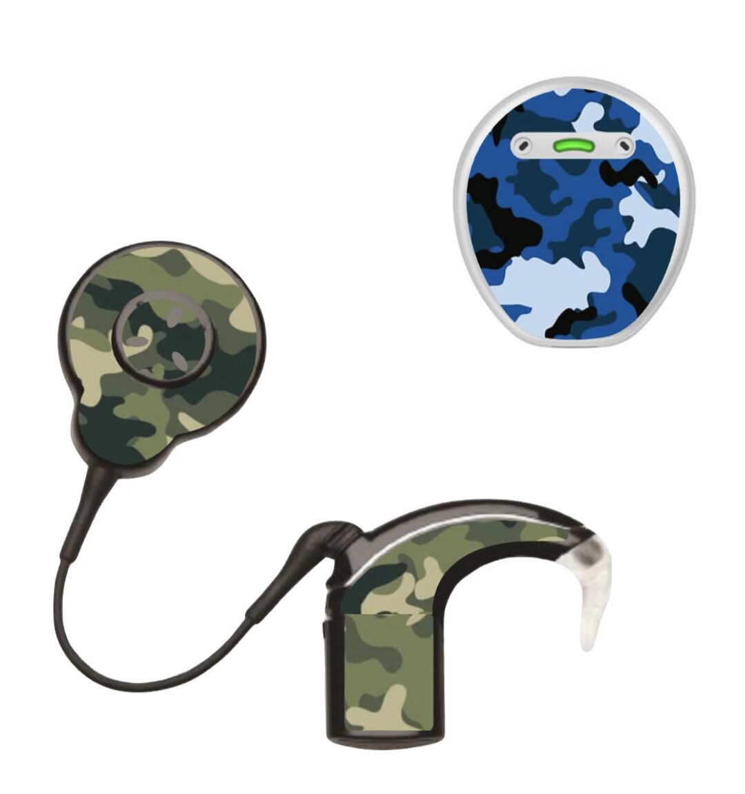 Camouflage Cochlear Implant Stickers: Military Style Skins - Etsy