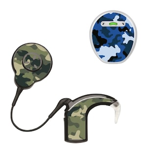 Camouflage Cochlear Implant Stickers: Military Style Skins