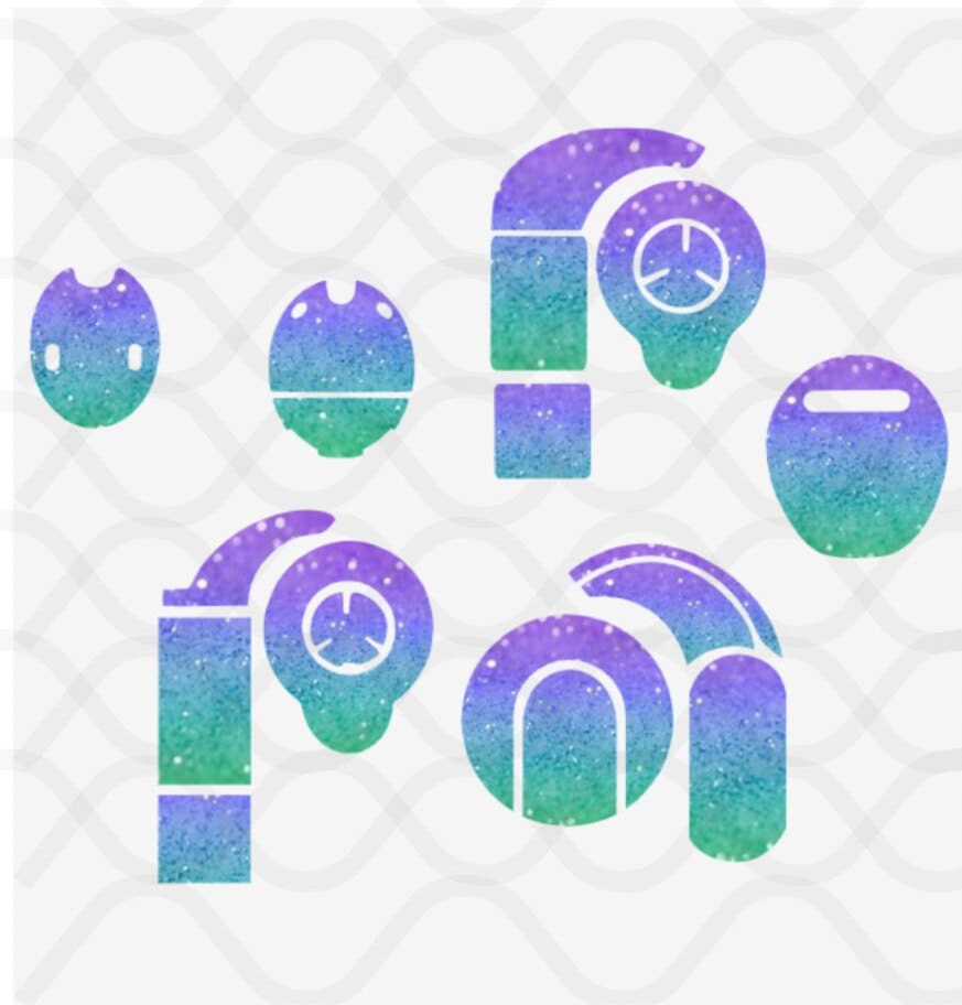 Faux Glitter Cochlear Implant Skins: Sparkle Fashion Stickers - Etsy