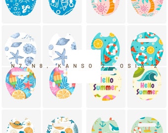 Summer, Beach, pool, vacation, ocean, boats, fish, Cochlear Implant Skins for Kanso, Kanso 2,Osia 2, Sonnet , Advance Bionics stickers,