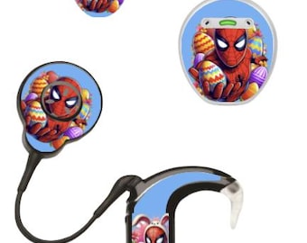 Superhero Spider Cochlear Implant Stickers: Nucleus, Osia, Kanso, Sonnet