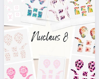 Pieles florales de implante coclear para pegatinas Nucleus 7, Nucleus 8, AB Marvel