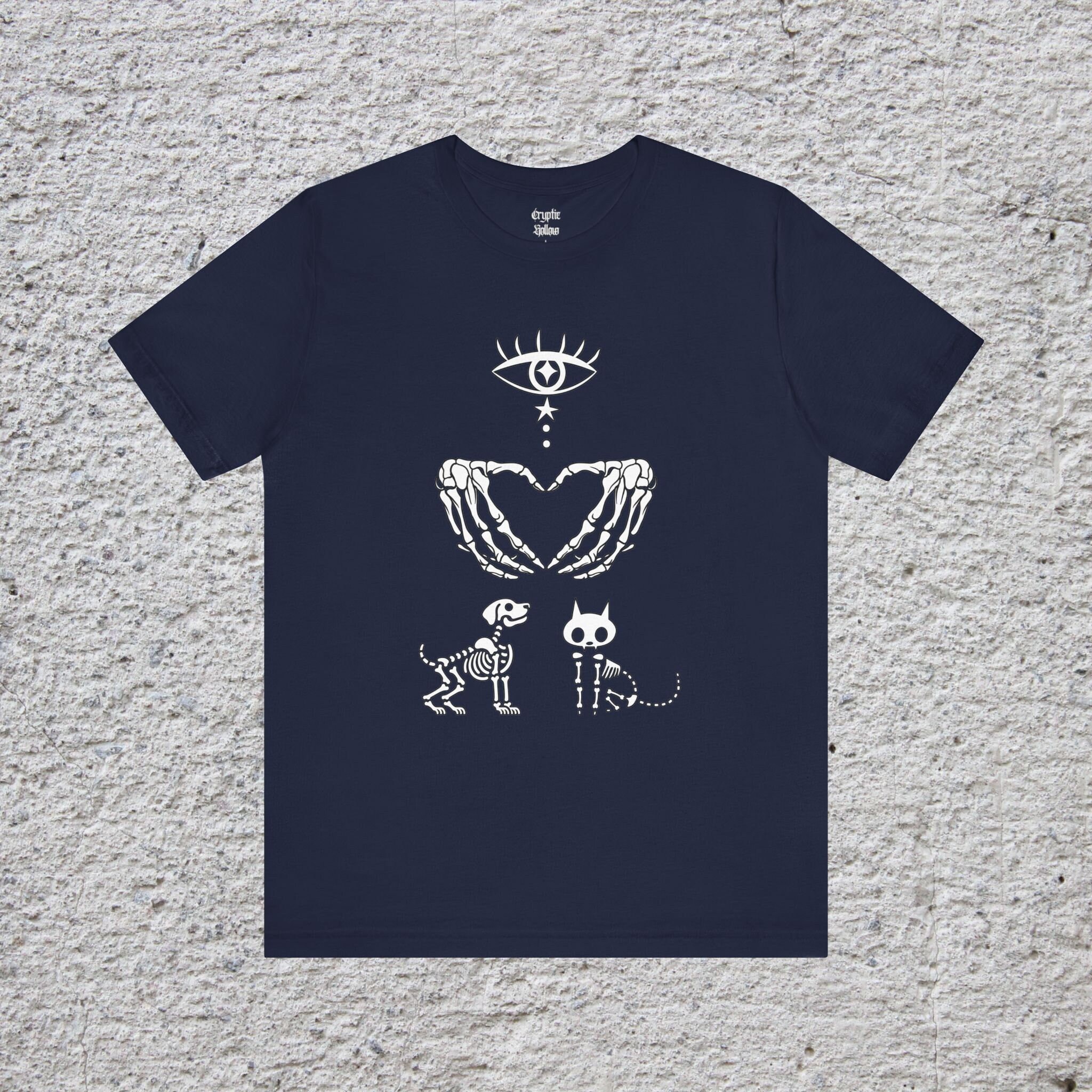 ★WAIKEI★ Cats and Dogs Heart Short Sleeve T-Shirt White YK I Heart Dog Tee – Pawr.