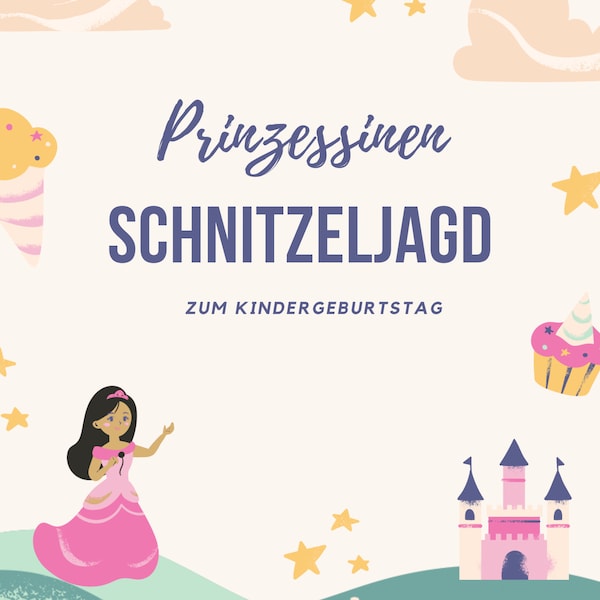 Prinsessenspeurtocht voor kinderverjaardagen | Meisje | DIRECT DOWNLOADEN | Spel