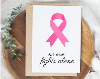 Breast Cancer Awareness Card: Pink Ribbon Support (PDF & JPG)