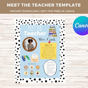 Meet the Teacher Editable Template, Back to School Welcome Letter to Parents, First Day of School Letter, Teacher School Newsletter Template