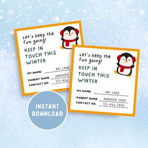 Editable Playdate Cards, Lets Play 3 X 3 Cards, Playdate Cards, Instant Download Playdate Cards, Winter Playdate Cards, Printable Cards