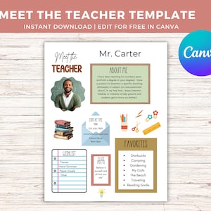 Meet the Teacher Editable Template, Back to School Welcome Letter to Parents, First Day of School Letter, Teacher School Newsletter Template