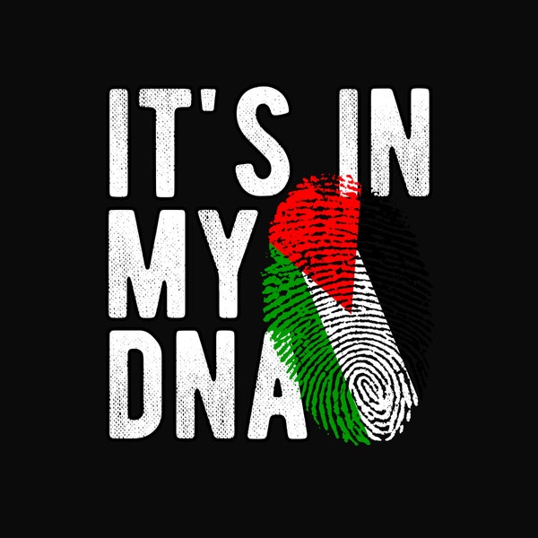 It is in MY DNA Free Palestine PNG map Palestine Gaza png Palestine design Digital download png file