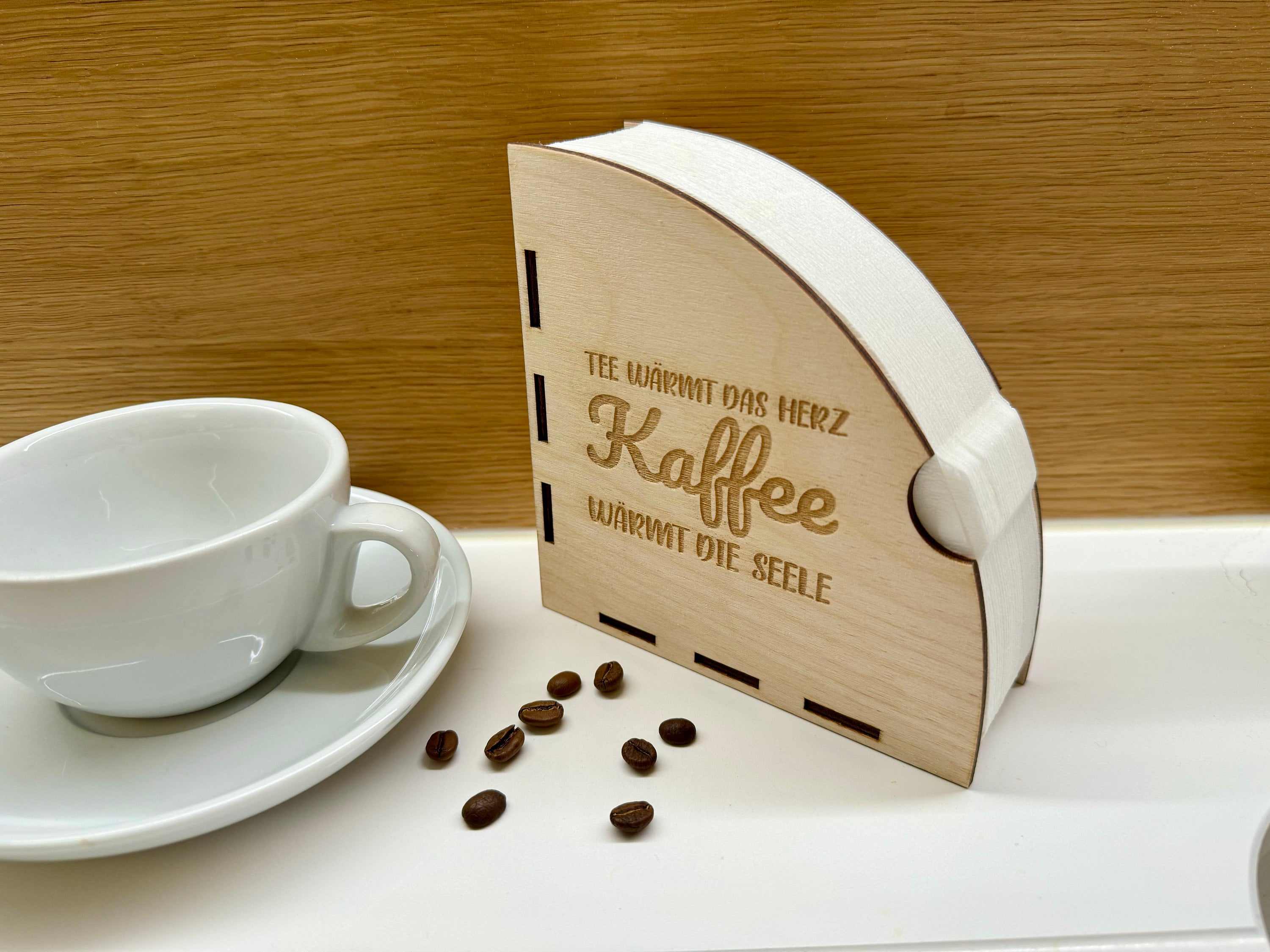 Coffee filter paper Hario V60 filter holder customizable - ideal gift for coffee lovers