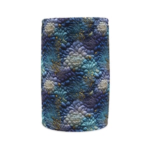 3D Vintage Quilted Fabric Designs Stubby Cooler