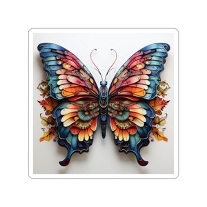 Stickers 3D abstraits papillons découpés