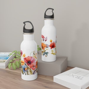 Poppy Stainless Steel Water Bottle