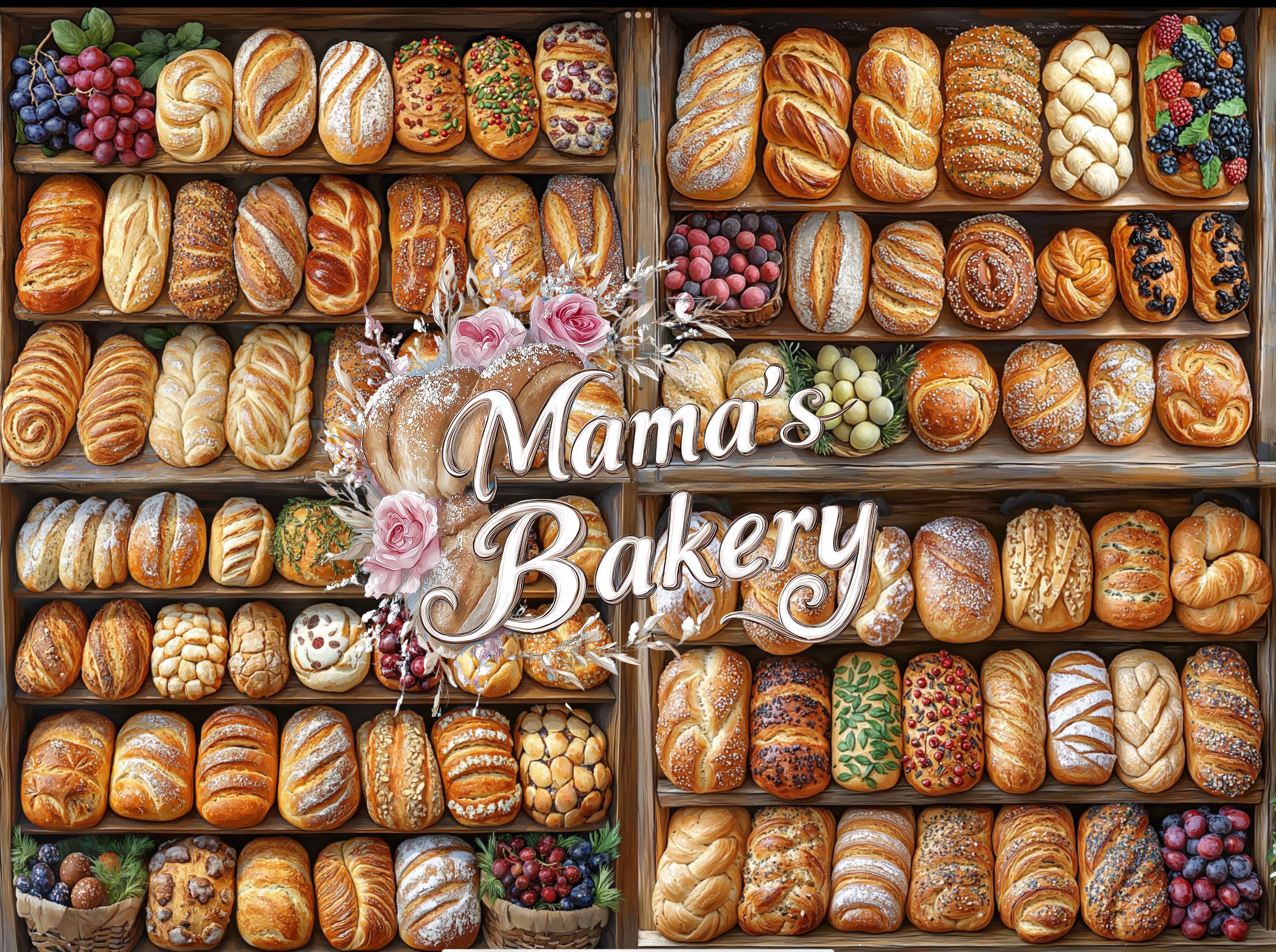 Mama's Bakery Shop window Tempered Glass Cutting Board